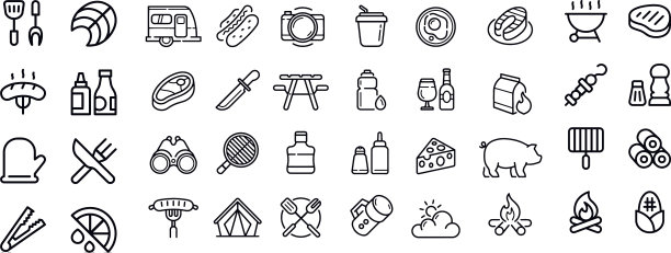 烧烤架图标设计图片下载