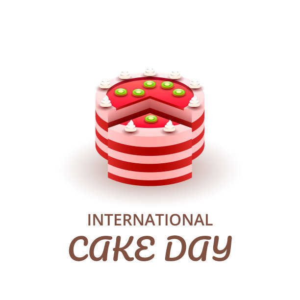 世界蛋糕日黑色背景矢量设计风格的海报或明信片横幅卡片图片下载