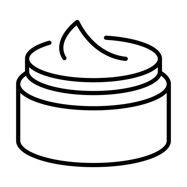 化妆品霜轮廓图标矢量图形设计，标志，网站，社交媒体，移动应用程序，UI插图图片下载