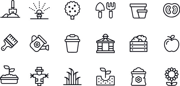 简单设置横向相关的线条图标图片下载