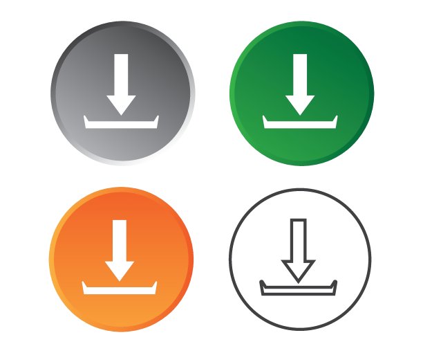 下载图标。下载的矢量图标。保存为计算机符号，实线图标设置为上传选项。箭头向下按钮，保存从浏览器或应用程序的互联网按钮。图片下载