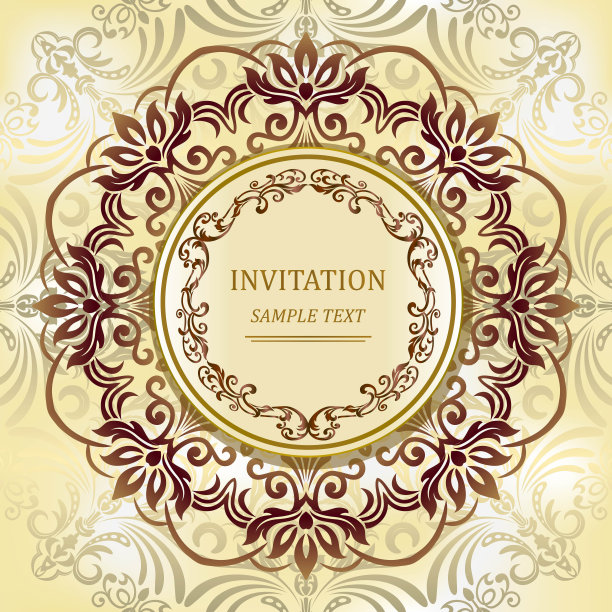优雅的邀请卡。抽象的创作背景。为社交媒体设计模板。图片下载