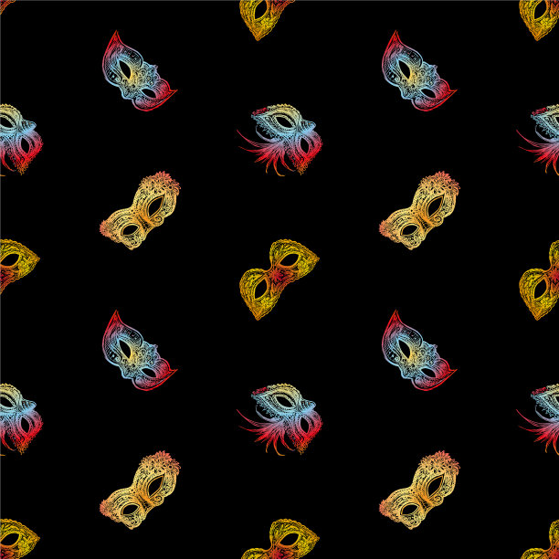 无缝图案各种绘彩图片下载