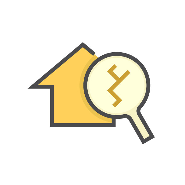 房屋损坏和检查矢量图标设计。64x64像素完美和可编辑的线描边。图片下载