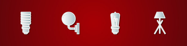 设置led灯泡、壁灯或壁灯图片下载