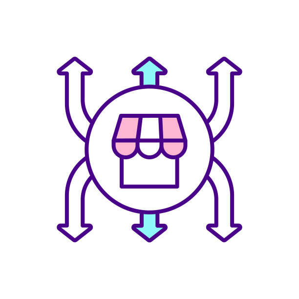 电子商务扩展RGB彩色图标图片下载