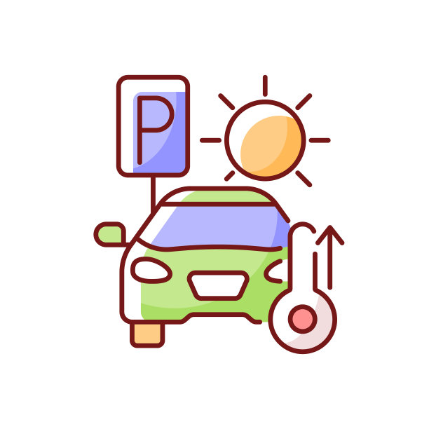 不待在停着的车RGB颜色图标图片下载