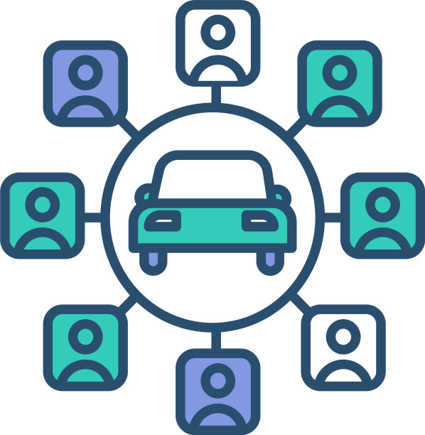 拼车服务RGB颜色图标图片下载