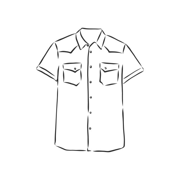 男子衬衫前襟男子衬衫素描图片下载