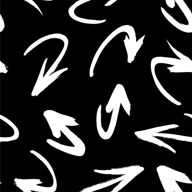 无缝模式与手绘黑白图片下载