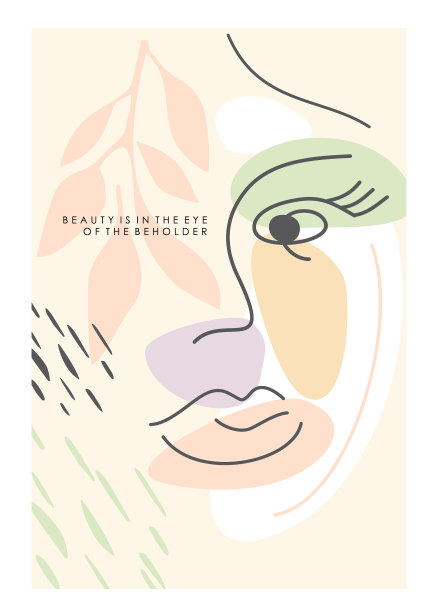 抽象的女孩的脸图片下载