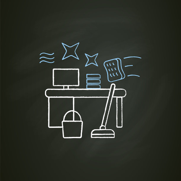 办公室清洁粉笔图标图片下载