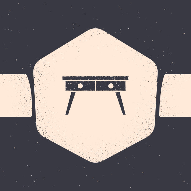 垃圾办公桌图标孤立在灰色图片下载