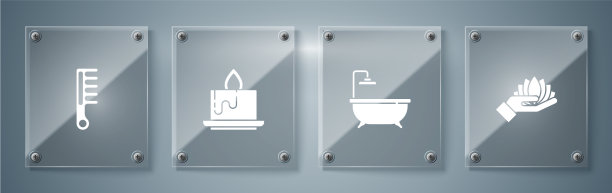 设置莲花浴缸香薰蜡烛和图片下载