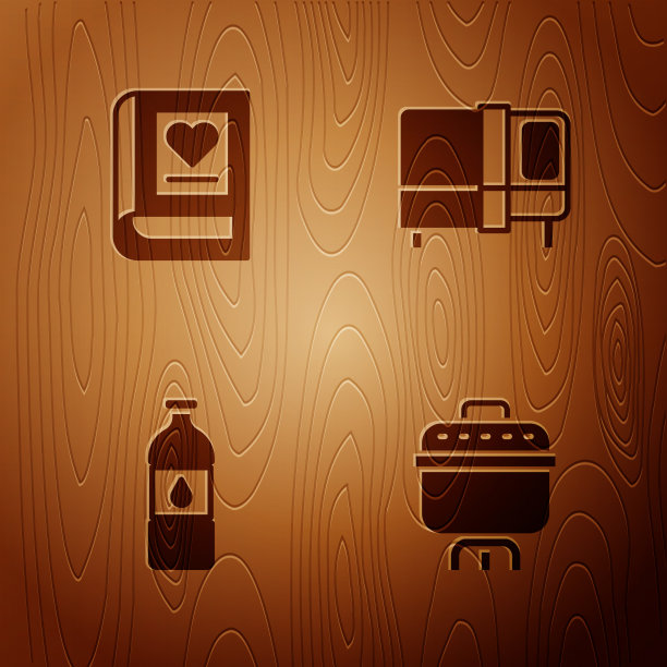 设煮锅、医书、瓶装水等图片下载