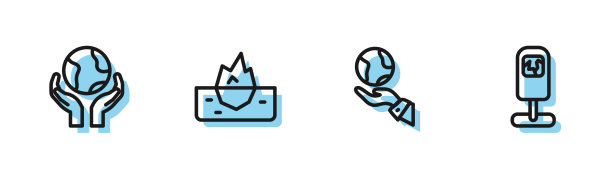 摆线手握地球、地球冰山和图片下载