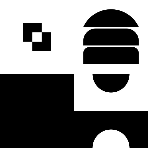 黑白抽象图案设计图片下载