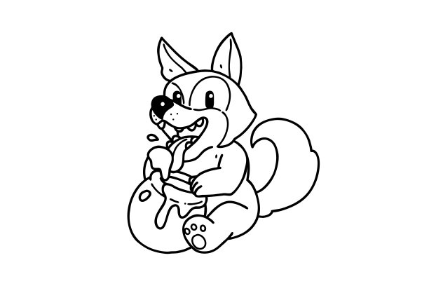 一只狗和蜂蜜。狗宝贝的性格。图片下载