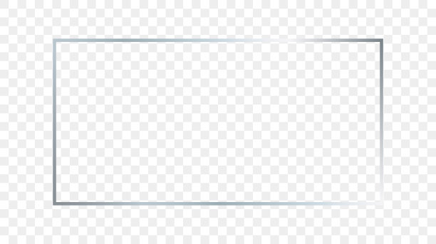 银色发光矩形框架图片下载