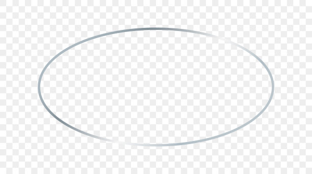 银色发光椭圆形框架图片下载