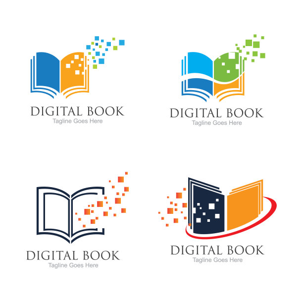 数字图书标识技术图标设计图片下载