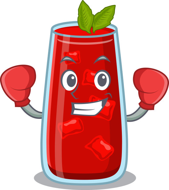 吉祥物设计血腥玛丽鸡尾酒作为一项运动图片下载