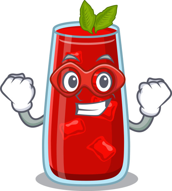 一幅画着血腥玛丽鸡尾酒的漫画图片下载