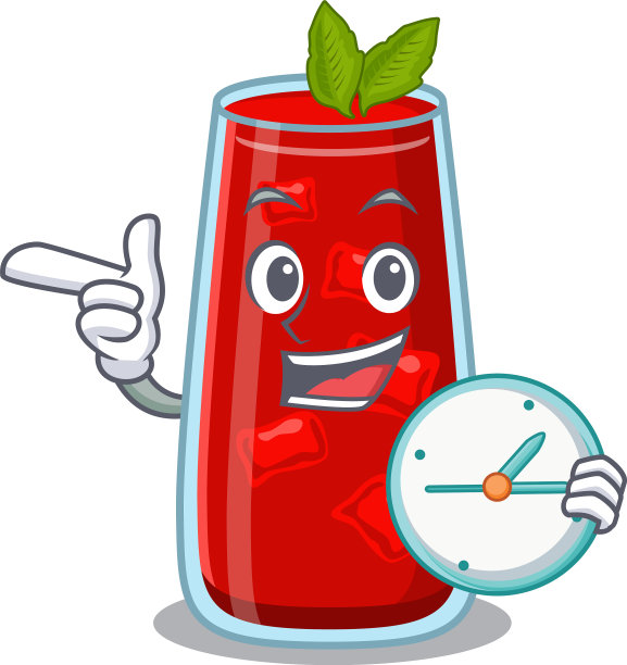 吉祥物设计风格血腥玛丽鸡尾酒图片下载