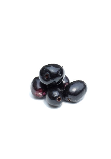 白底上孤立的梅子或贾蒙的特写，也称为黑梅子或贾蒙图片下载