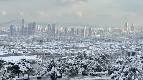 冬天的城市雪景图片下载