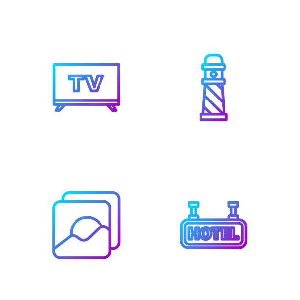 设线招牌与文字酒店照片智能图片下载