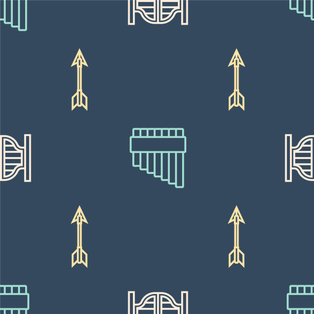 设置线沙龙门十字箭头和排箫图片下载