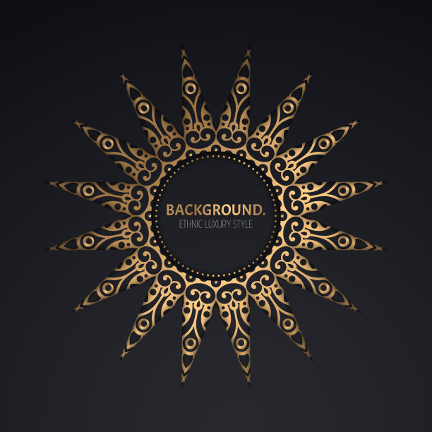 奢华的伊斯兰背景与曼荼罗图片下载