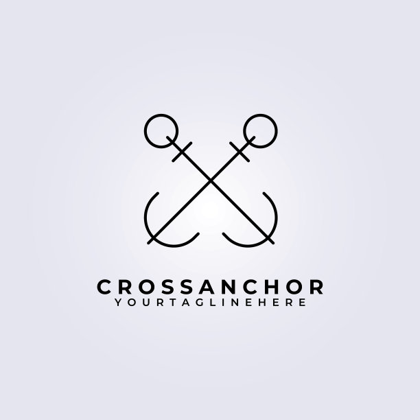跨锚线艺术标志设计图片下载