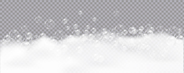 闪闪发光的洗发水和沐浴泡沫图片下载