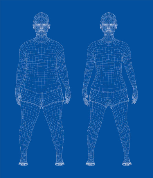 胖和苗条的女人减肥前后图片下载