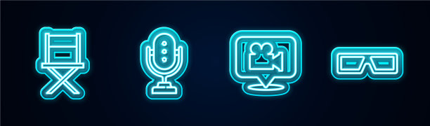 设置线导演电影椅子麦克风摄像机图片下载