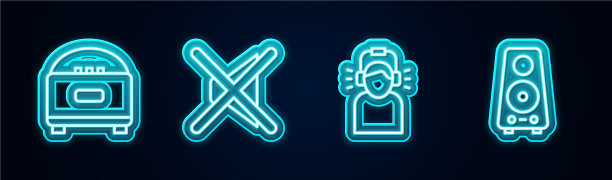 设线立体声扬声器扬声器静音人在图片下载