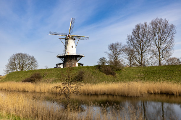 荷兰维尔的荷兰风车图片下载