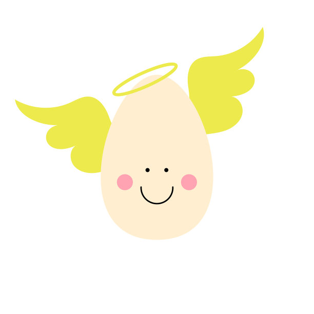 可爱的卡通蛋作为翼天使的好设计图片下载