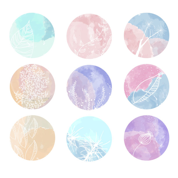 突出封面设置花卉植物图标图片下载