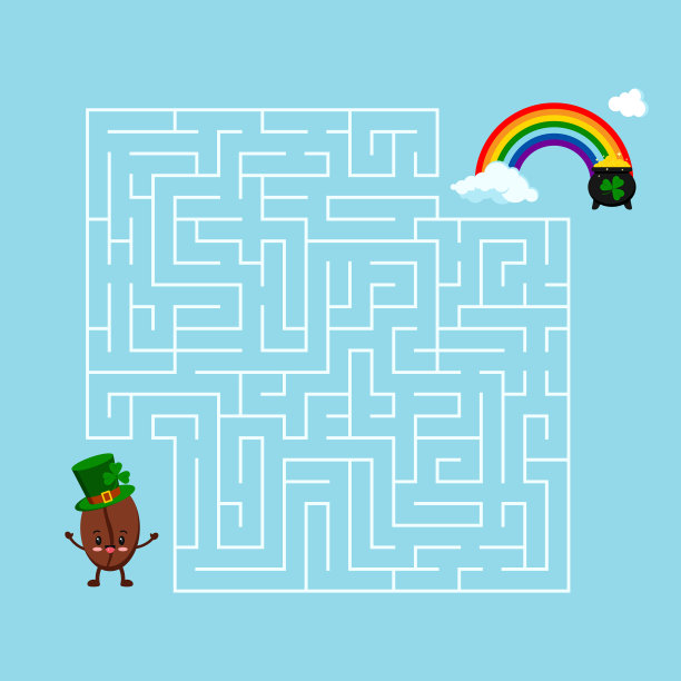 圣帕特里克节咖啡豆迷宫游戏图片下载