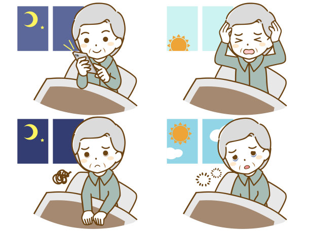 失眠的老人图片下载