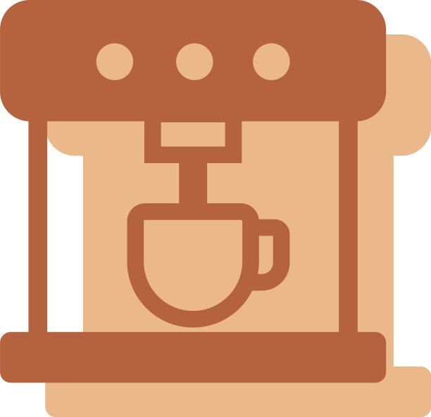 白色背景上的咖啡机图片下载