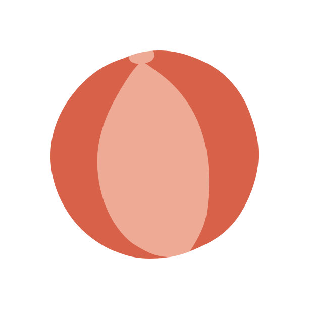 简单的夏季沙滩球插图图片下载