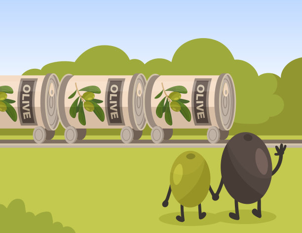 橄榄人物看着橄榄罐头图片下载