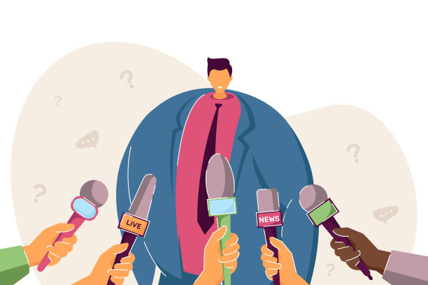 卡通人物接受媒体采访图片下载