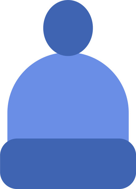 可爱的蓝色帽子在白色的背景图片下载