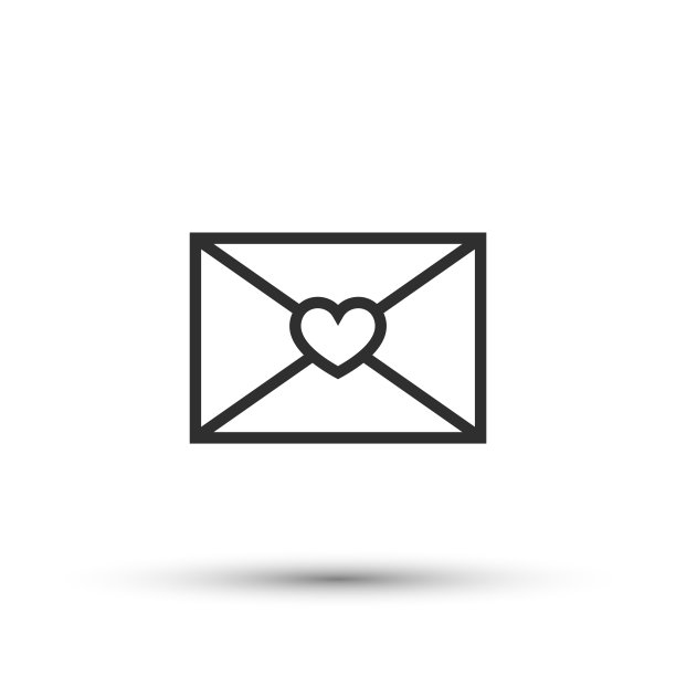 时尚设计情书图标矢量元素图片下载