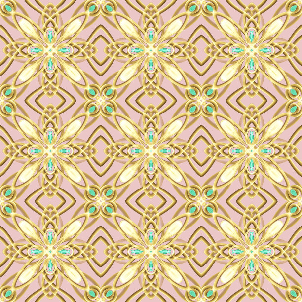 无缝观赏抽象花卉图案图片下载